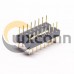 5pcs Stright Pin Header Through Hole Dual Row IC Socket Circular Holes