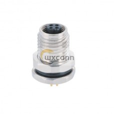 M5 4Pin PCB Connector Waterproof Front Mount M5 Screw Type Female Shield Receptacles M5 4Pin PCB Connector Waterproof Front Mount M5 Screw Type Female Shield Receptacles