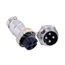 10pcs GX16 4 Pin Connector Straight Male Female Metal Connector 10pcs GX16 4 Pin Connector Straight Male Female Metal Connector