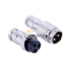 10pcs GX16 3 Pin Connector Straight Male Female Cable Connector 10pcs GX16 3 Pin Connector Straight Male Female Cable Connector