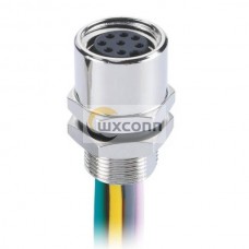 10 pcs M8 8 pin Connector Back Mount Cable Female Solder Type With 1M 26AWG Wire