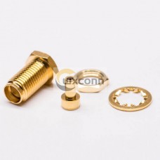 SMA Female Bulkhead Connector Coaxial Solder Type for RF1.13 SMA Female Bulkhead Connector Coaxial Solder Type for RF1.13