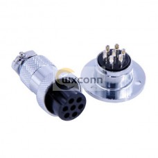 10pcs 7 Pin Wiring Plug 3 Hole Panel Mount Socket GX20 Straight Connector 10pcs 7 Pin Wiring Plug 3 Hole Panel Mount Socket GX20 Straight Connector