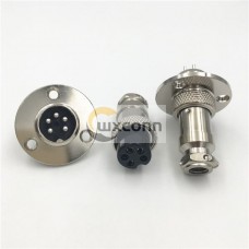 10pcs GX16-5 Pin Connector 3 Hole Flange Mount Connector Male Female Aviation Connector