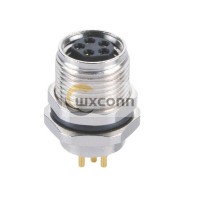 10 pcs M8 Circular Connector B Coding Female Panel Mount PCB Connector 10 pcs M8 Circular Connector B Coding Female Panel Mount PCB Connector