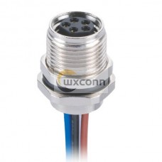 10 pcs M8 5Pin Waterproof B Coding Front Mount Female Solder Type With 1M 26AWG Wire 10 pcs M8 5Pin Waterproof B Coding Front Mount Female Solder Type With 1M 26AWG Wire