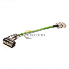 DB15 pin Male Plug To Right Angle M23 12pin Female Servo Signal Connector With Cable 20cm DB15 pin Male Plug To Right Angle M23 12pin Female Servo Signal Connector With Cable 20cm