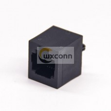 6P6C RJ25 Connector Straight Plastic Black Single Port Through Hole 6P6C RJ25 Connector Straight Plastic Black Single Port Through Hole