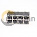 RJ45 2x4 90 Degree Modular Ethernet Network Connector with LED Through Hole
