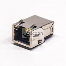 RJ45 filtered Connector Right Angled with LED with EMI Shieled SMT Type RJ45 filtered Connector Right Angled with LED with EMI Shieled SMT Type