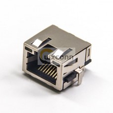 RJ45 Jack with LED Right Angled Shielded With EMI Through Hole