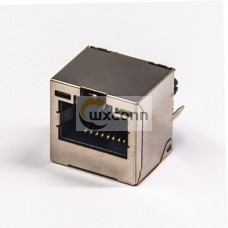 RJ45 Straight Through Connector Single Port 8P8C DIP Type for PCB Mount with LED RJ45 Straight Through Connector Single Port 8P8C DIP Type for PCB Mount with LED