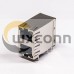 Stacked RJ45 2x1 Port 8p8c Ethernet Network Connector with LED DIP Type Stacked RJ45 2x1 Port 8p8c Ethernet Network Connector with LED DIP Type