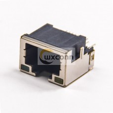 RJ45 Single Port Connector with LED Shieled rj45 Jack Straight RJ45 Single Port Connector with LED Shieled rj45 Jack Straight