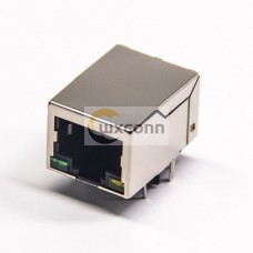 RJ45 Connector With Leds Right Angled Shieled Network port RJ45 Connector With Leds Right Angled Shieled Network port