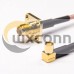 MCX Female Cable 90 Degree to SMA Female Straight Panel Mount with RG316
