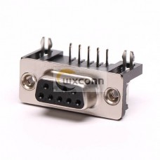 9 Pin D Sub Female Connector Right Angle Staking Type for PCB Mount 9 Pin D Sub Female Connector Right Angle Staking Type for PCB Mount