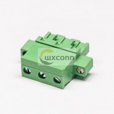 Plug in Terminal Block Straight Through Hole 3pin Green Clamp Type Plug in Terminal Block Straight Through Hole 3pin Green Clamp Type