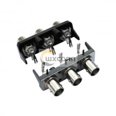 BNC Female Connector 3x1 Angled Jack for PCB Mount BNC Female Connector 3x1 Angled Jack for PCB Mount