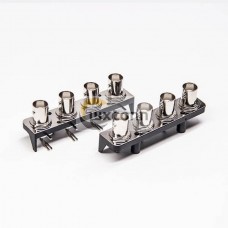 BNC Connector Female Coaxial 4x1 Angled PCB Mount BNC Connector Female Coaxial 4x1 Angled PCB Mount