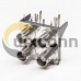 BNC Connector Socket 2x2 Angled Coaxial PCB Mount