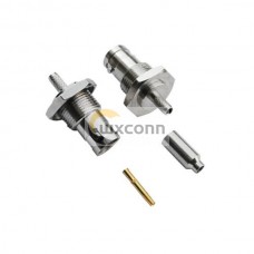 BNC Connector RG59 Crimp Type Straight Jack Panel Mount BNC Connector RG59 Crimp Type Straight Jack Panel Mount