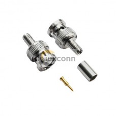 BNC Connector for RG174 Straight Crimp Type Male BNC Connector for RG174 Straight Crimp Type Male