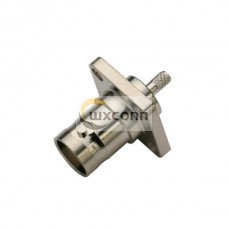 Video Connector BNC 4Holes Square Flange Jack for RG316 Video Connector BNC 4Holes Square Flange Jack for RG316