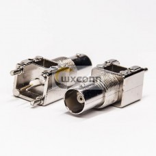 BNC to PCB Connector Female 180 Degree Through Hole Bulkhead for Panel Mount BNC to PCB Connector Female 180 Degree Through Hole Bulkhead for Panel Mount