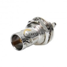 HD-SDI BNC Coaxial Connector Female 180 Degree Crimp Type for Cable Bulkhead 75 Ohm HD-SDI BNC Coaxial Connector Female 180 Degree Crimp Type for Cable Bulkhead 75 Ohm
