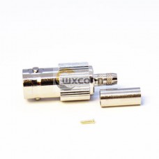 HD-SDI BNC Connector Types Straight Female for Cable with Crimp
