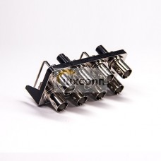 8 Holes BNC Connector Female Right Angled PCB Mount DIP Type 8 Holes BNC Connector Female Right Angled PCB Mount DIP Type