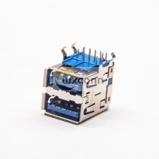 Dual Usb 3.0 A Type Right Angled USB Port A for PCB Dual Usb 3.0 A Type Right Angled USB Port A for PCB