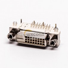 DVI Panel Mount Right Angled Nut DVI D Connector Though Hole