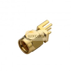 SMA Connector Edge Mount Straight Male Receptacle Gold Plating