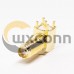 SMA Connector Bulkhead R/A Female Through Hole for PCB Gold Plated SMA Connector Bulkhead R/A Female Through Hole for PCB Gold Plated