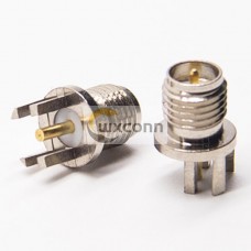 RP SMA Female Straight Connector Plate Edge Mount for PCB Mount RP SMA Female Straight Connector Plate Edge Mount for PCB Mount
