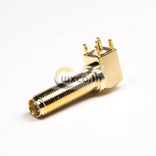 SMA 90° Connector Long Thread Female Planel Mount Through Hole SMA 90° Connector Long Thread Female Planel Mount Through Hole