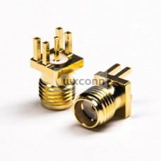 SMA Edge Mount Connector Straight Female PCB Mount Gold Plating SMA Edge Mount Connector Straight Female PCB Mount Gold Plating