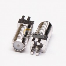 2pcs F Female Bulkhead Connector 180° Plate Edge Mount for PCB 2pcs F Female Bulkhead Connector 180° Plate Edge Mount for PCB