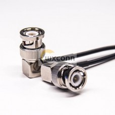 Right Angle BNC Cable Assembly Male to Male Connector for Cable RG174 Right Angle BNC Cable Assembly Male to Male Connector for Cable RG174