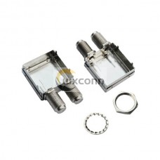 F Connector Double Female with Shielding Can