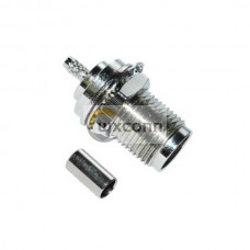 TNC Connector Bulkhead Female Straight Crimp Type for Cable RG6/58/59/174 TNC Connector Bulkhead Female Straight Crimp Type for Cable RG6/58/59/174
