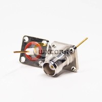 TNC Connector Buy Female 4Hole Square Flange Straight for Panel Mount