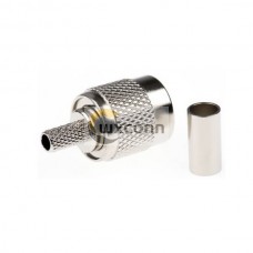 TNC Straight 50Ω Cable Mount Male Plug Crimp Termination for RG58C TNC Straight 50Ω Cable Mount Male Plug Crimp Termination for RG58C