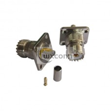 UHF Connector Panel Mount Straight 4Hole Flange SO 239 for Cable UHF Connector Panel Mount Straight 4Hole Flange SO 239 for Cable