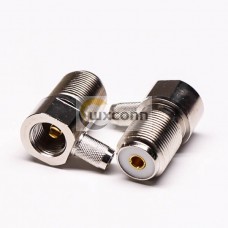 UHF Jack Front Bulkhead Connector R/A Crimp Type for Cable UHF Jack Front Bulkhead Connector R/A Crimp Type for Cable