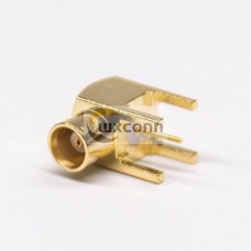 MCX Gold Plating Angled Female Through Hole for PCB Mount MCX Gold Plating Angled Female Through Hole for PCB Mount