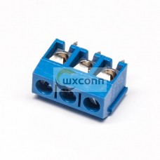Blue Terminal Block 3pin Straight Through Hole Square PCB Mount Blue Terminal Block 3pin Straight Through Hole Square PCB Mount