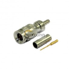 1.0/2.3 Connector Straight 75Ω Plug Crimp Termination Cable Mount Miniature Bulkhead Fitting Snap-On 1.0/2.3 Connector Straight 75Ω Plug Crimp Termination Cable Mount Miniature Bulkhead Fitting Snap-On